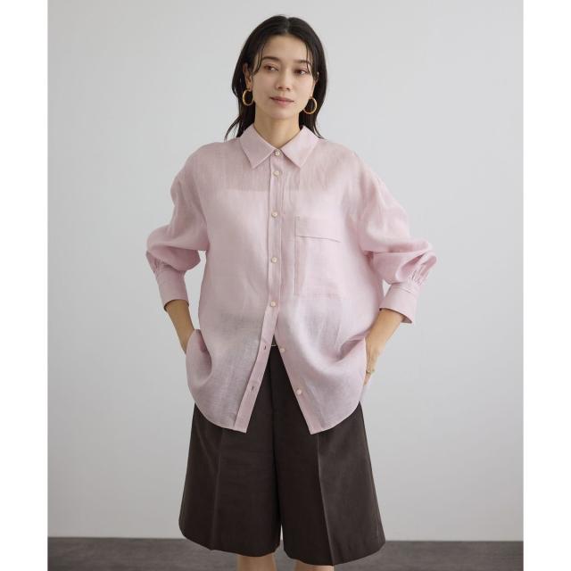 サロン アダム エ ロペ（SALON adam et rope’ ）/リネンオーバーシャツ / GENTLE LINEN_19