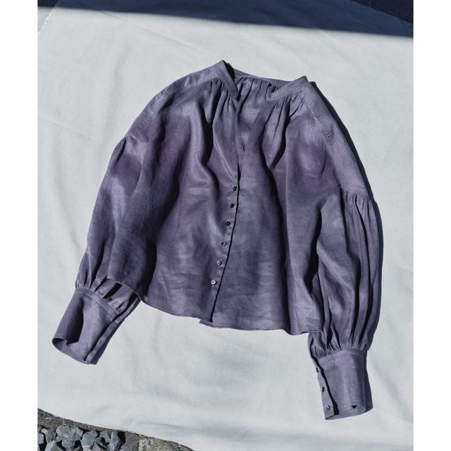 サロン アダム エ ロペ（SALON adam et rope’ ）/リネンスキッパーギャザーブラウス / GENTLE LINEN 新色追加