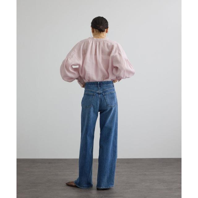 サロン アダム エ ロペ（SALON adam et rope’ ）/リネンスキッパーギャザーブラウス / GENTLE LINEN 新色追加_6