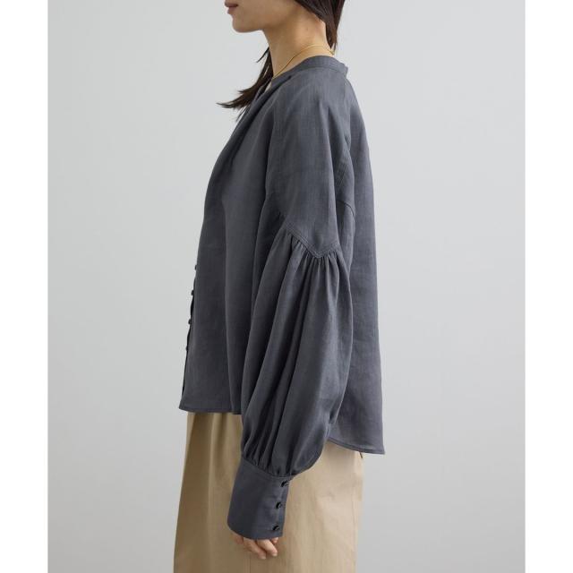 サロン アダム エ ロペ（SALON adam et rope’ ）/リネンスキッパーギャザーブラウス / GENTLE LINEN 新色追加_14