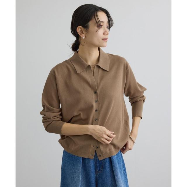 サロン アダム エ ロペ（SALON adam et rope’ ）/【WEB限定】ドライタッチスキッパーカーディガン_2