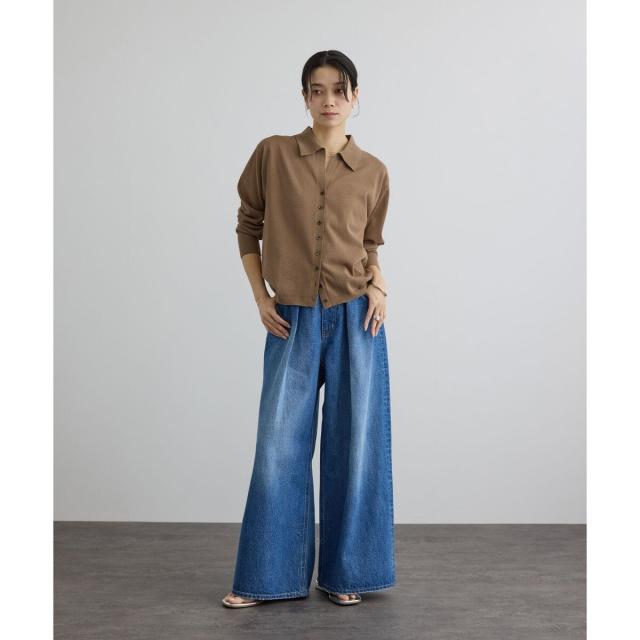 サロン アダム エ ロペ（SALON adam et rope’ ）/【WEB限定】ドライタッチスキッパーカーディガン_5
