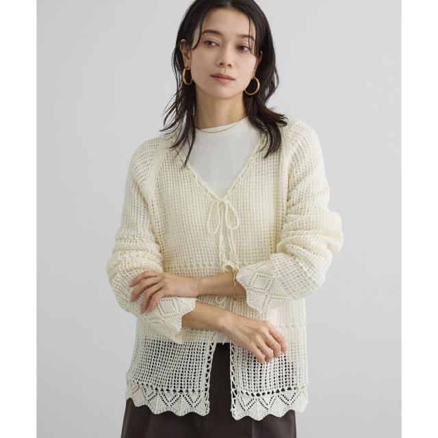 サロン アダム エ ロペ（SALON adam et rope’ ）/クロシェニットカーディガン_2
