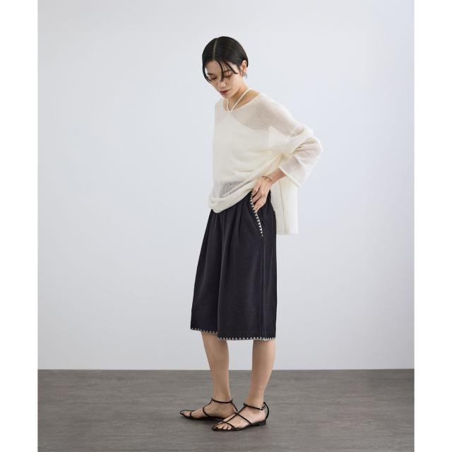 サロン アダム エ ロペ（SALON adam et rope’ ）/オーガニックリネンシアーボートネックプルオーバー_8