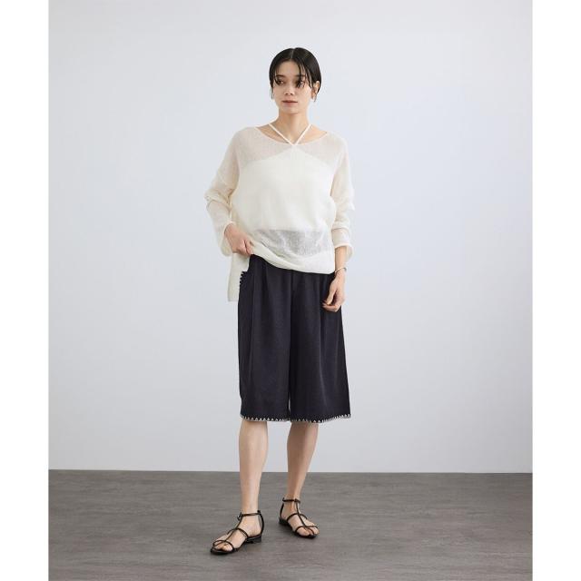 サロン アダム エ ロペ（SALON adam et rope’ ）/オーガニックリネンシアーボートネックプルオーバー_15
