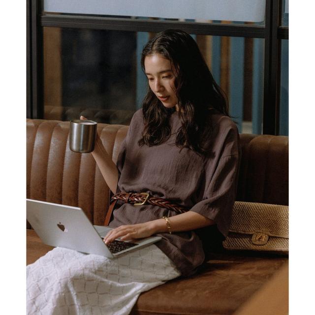 サロン アダム エ ロペ（SALON adam et rope’ ）/Cafissiダイヤパターンスカート / セットアップ対応_3