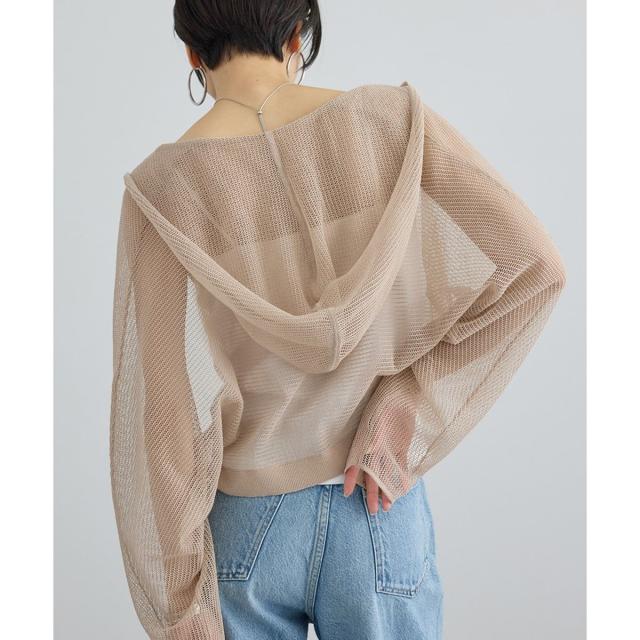 サロン アダム エ ロペ（SALON adam et rope’ ）/コットンリネンメッシュフードボレロ