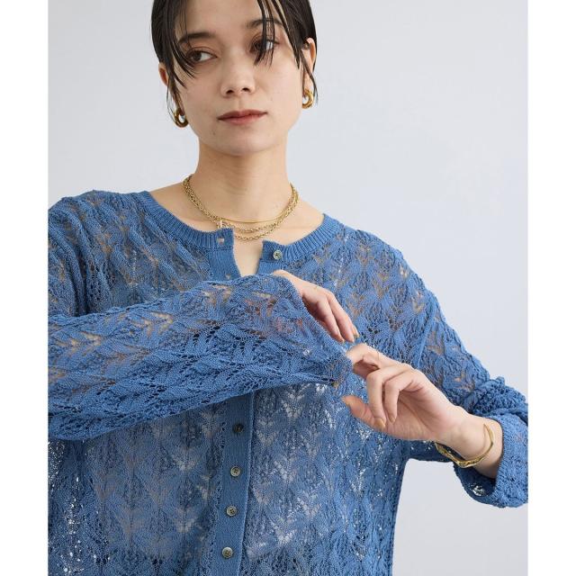 サロン アダム エ ロペ（SALON adam et rope’ ）/コードヤーンクロシェカーディガン