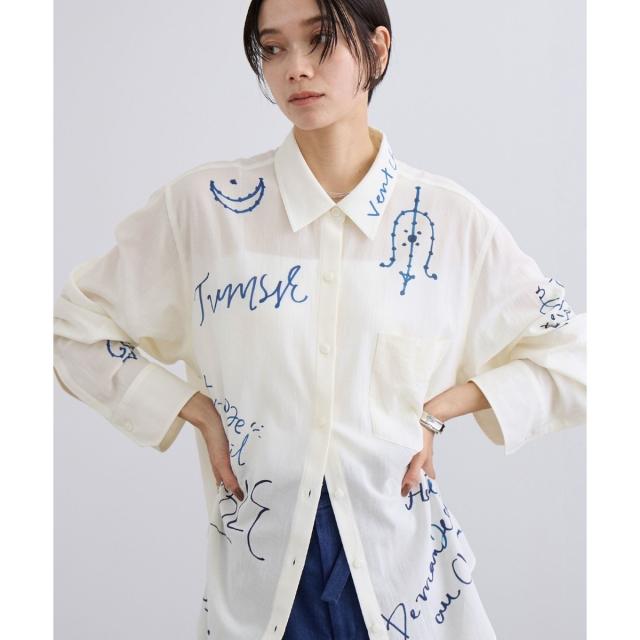 サロン アダム エ ロペ（SALON adam et rope’ ）/YAMAZAKIテキスタイルペイントプリントシャツ