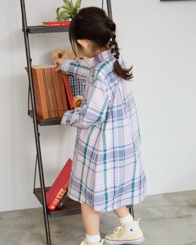 【NEW】ゴールデンベア（GOLDENBEAR）/マドラスチェックシャツワンピースの通販は 7,300円