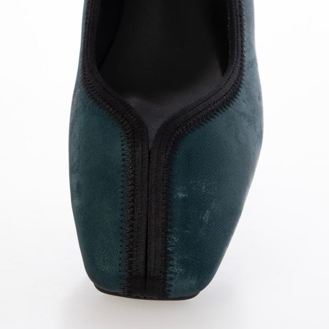 カリーノ（carino）/スクエアトゥ切り替えデザインフラットパンプスの