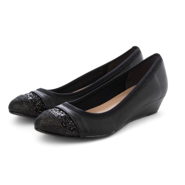 カリーノ（carino）/ポインテッドトゥウエッジヒールパンプス