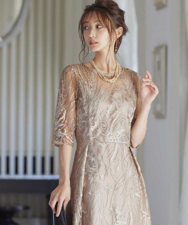 ドレスアン（Dress Ann）/刺繍パーティードレス結婚式ワンピースドレス