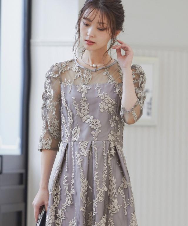 ドレスアン（Dress Ann）/刺繍パーティードレス結婚式ワンピースドレス