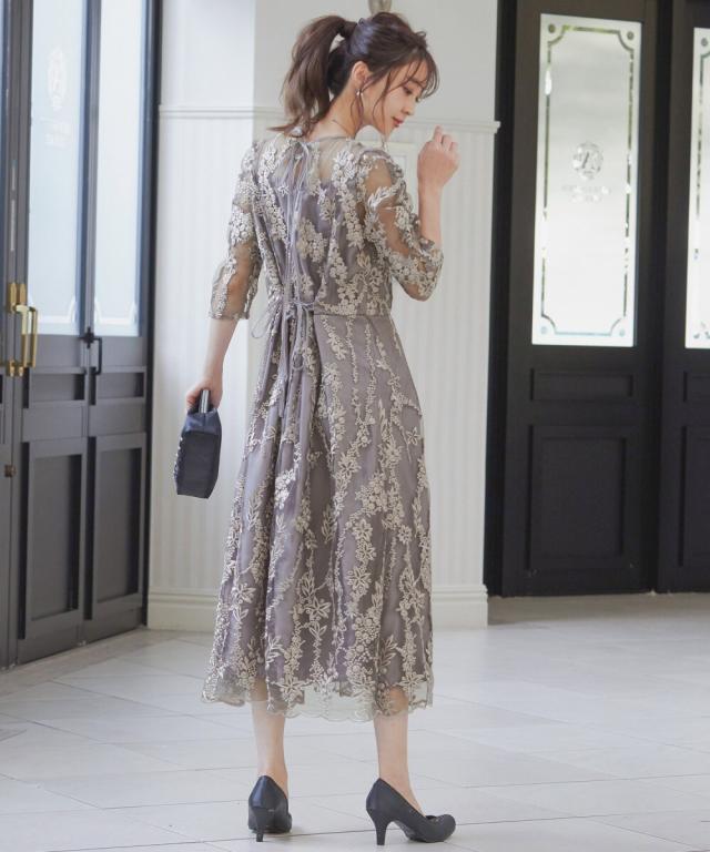 ドレスアン（Dress Ann）/刺繍パーティードレス結婚式ワンピースドレス