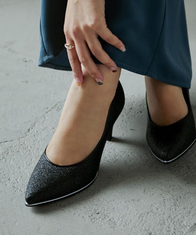 【NEW】ニアナ/日本製グリッターパーティーパンプス_2