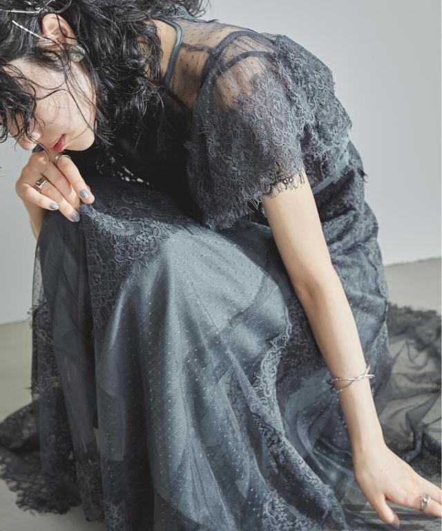 ドリードール ニアナ　ドレス DorryDoll リボン刺繍ギャザードレス niana レイヤードドレス Dorry