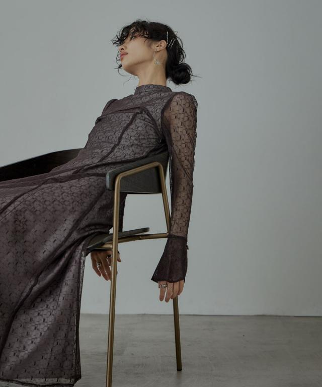 ドレスアン（Dress Ann）/ジオメトリックレースドレス結婚式ワンピース