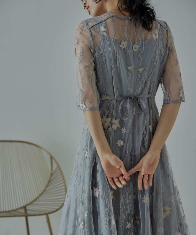 ドレスアン（Dress Ann）/フラワー刺繍チュールドレス結婚式