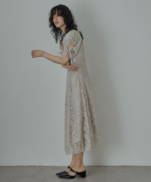 ドレスアン（Dress Ann）/肩あき袖レースドレス結婚式ワンピースドレス