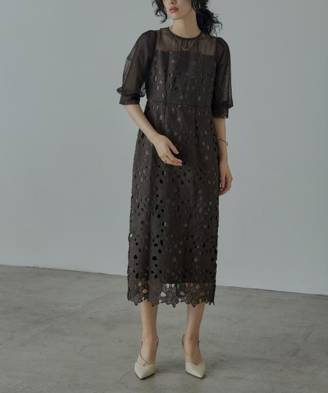 ドレスアン（Dress Ann）/チュール切替ドレス結婚式ワンピースドレス ドレスアン（Dress Ann）/チュール切替ドレス結婚式ワンピースドレスの