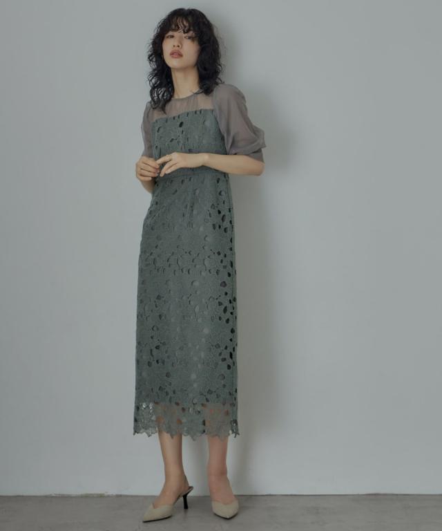 ドレスアン（Dress Ann）/チュール切替ドレス結婚式ワンピースドレス