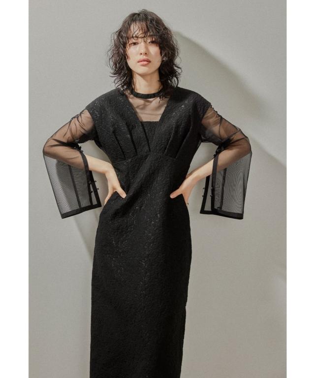 テリジョンTERI JON 3段フリルレースドレス(黒/紺の2色)送料込 テリジョンTERI JON 3段フリルレースドレス(黒/紺の2色)送料込