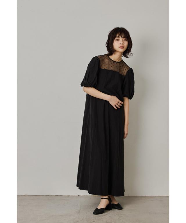 niana パーティードレス Mサイズ niana ドレス 「低身長用サイズあり」オーガンジースリーブ