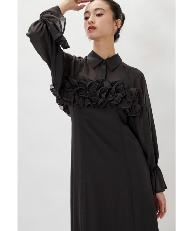 niana パーティードレス niana ドレス フェザーフラワーチュールドレス 結婚式