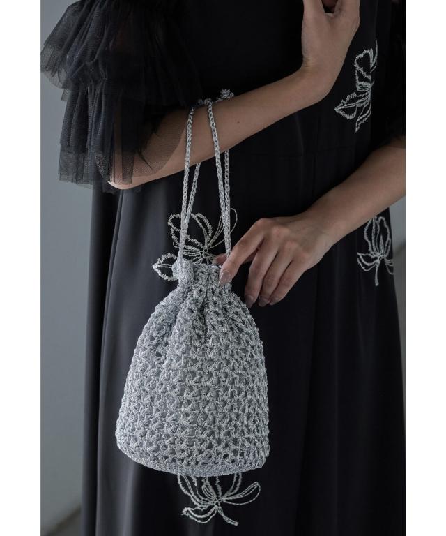 ニアナ（niana）/2wayメタリックヤーン巾着バッグ