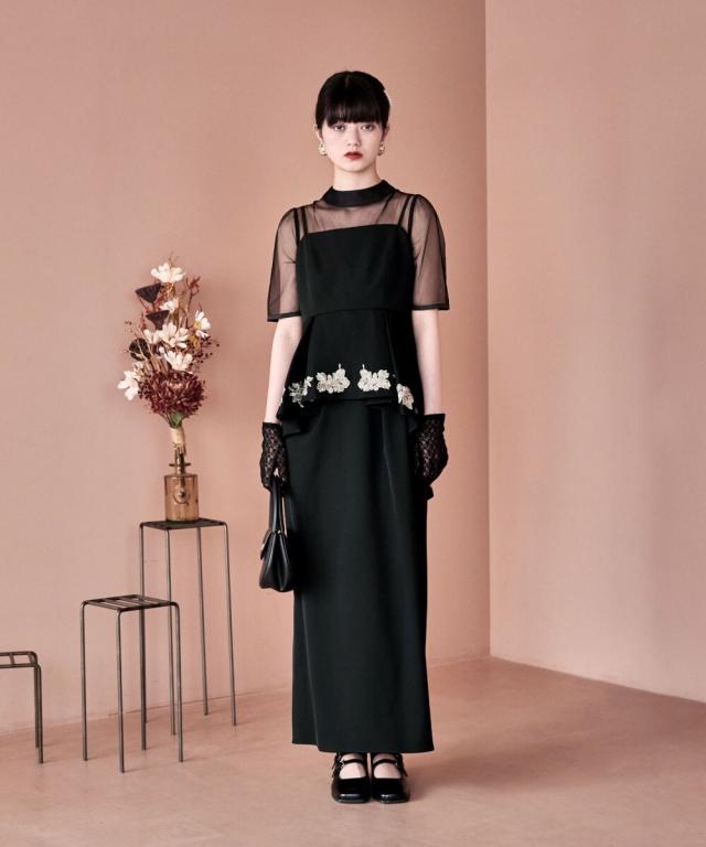 etoll. エトル　チャコール パーティードレス etoll. エトル チャコール パーティードレス