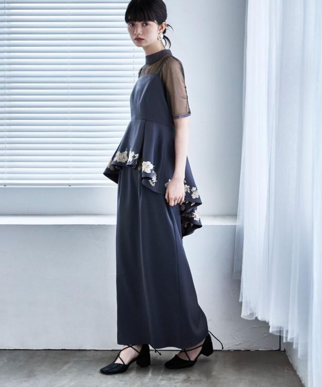 etoll. エトル　チャコール パーティードレス etoll. エトル チャコール パーティードレス