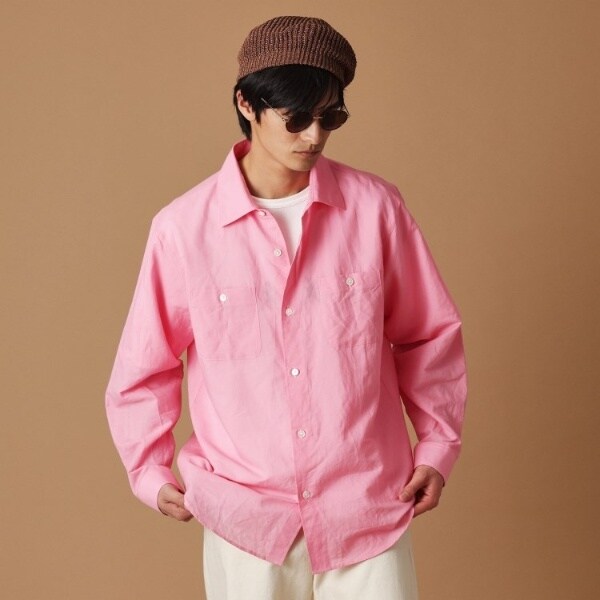 フォーティーカラッツ アンド ゴーニーゴ（40CARATS&525）/綿ラミー シアーシャツ