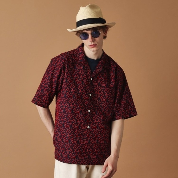 フォーティーカラッツ アンド ゴーニーゴ（40CARATS&525）/数字エンブロイダリー半袖シャツ