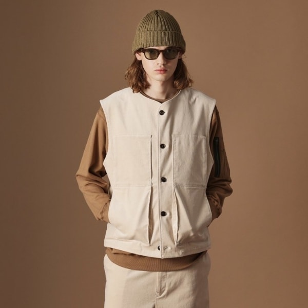 フォーティーカラッツ アンド ゴーニーゴ（40CARATS&525）/【Sサイズ〜】コーデュロイ4パッチポケットヴェスト