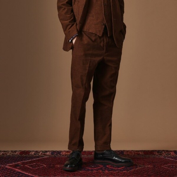 フォーティーカラッツ アンド ゴーニーゴ（40CARATS&525）/【Sサイズ〜】ドビーキャラメルコールスラックス