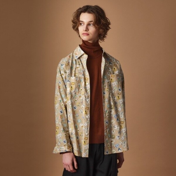 フォーティーカラッツ アンド ゴーニーゴ（40CARATS&525）/【Sサイズ〜】マガジンプリントシャツ