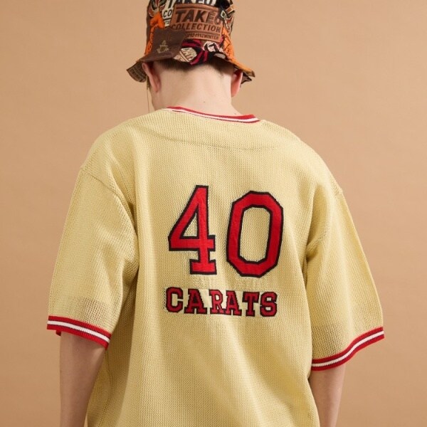 【NEW】フォーティーカラッツ アンド ゴーニーゴ（40CARATS&525）/ベースボール半袖ニットシャツ_9