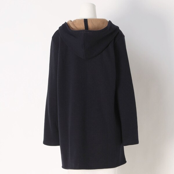 クインティ（QUINTY）/【大きいサイズレディース】フード付きダブルフェイスジャケット【日本製】 クインティ（QUINTY）/【大きいサイズレディース】フード付きダブル