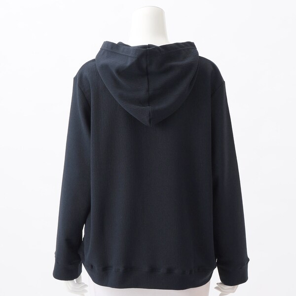 クインティ/【大きいサイズレディース】リンクルシフォンパーカー