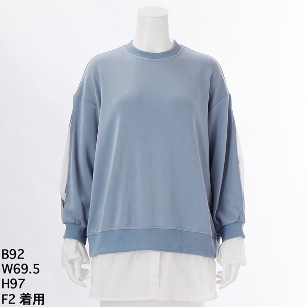 クインティ（QUINTY）/【大きいサイズレディース】レイヤードプルオーバー