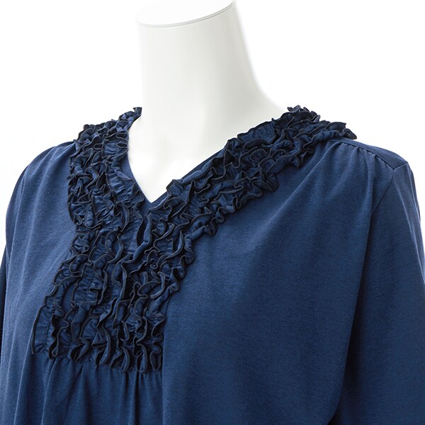 クインティ（QUINTY）/【大きいサイズレディース】フリル使いコットン