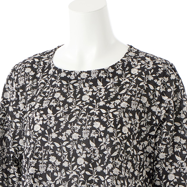 クインティ（QUINTY）/【大きいサイズレディース】綿ローン小花プリントフレアチュニック【日本製】_3