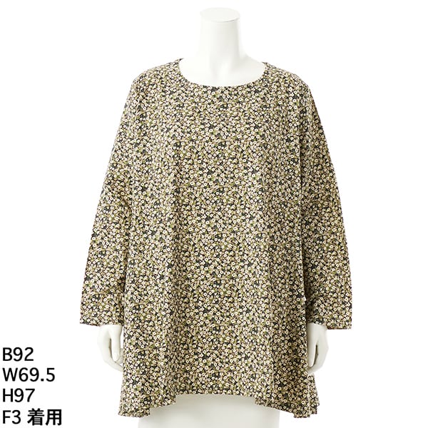 クインティ（QUINTY）/【大きいサイズレディース】ビエラ微起毛小花