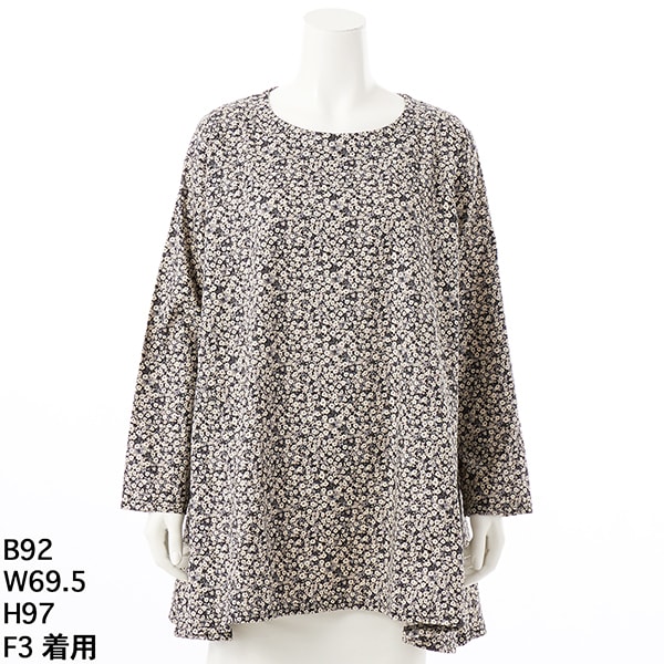 クインティ（QUINTY）/【大きいサイズレディース】ビエラ微起毛小花