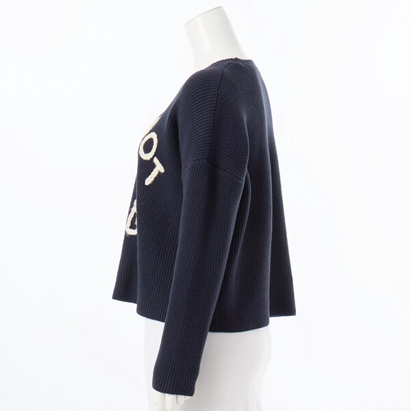 クインティ（QUINTY）/【大きいサイズレディース】手刺繍ロゴニットプルオーバー_5
