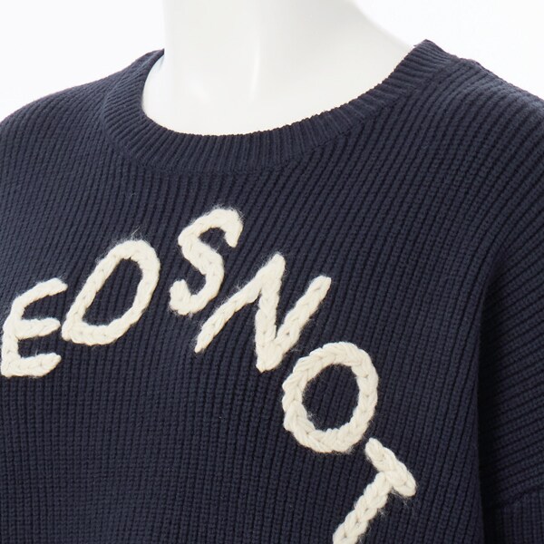 クインティ（QUINTY）/【大きいサイズレディース】手刺繍ロゴニットプルオーバー_6
