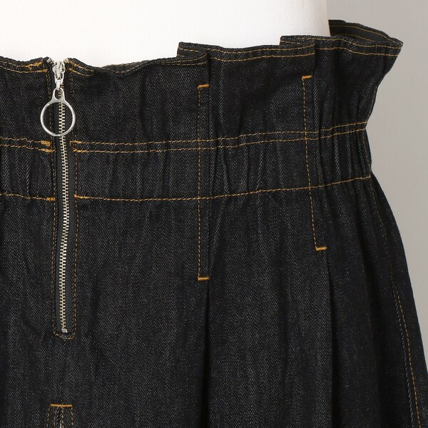 ターシャルビー/【大きいサイズ】シフォンプリーツデニムスカートの