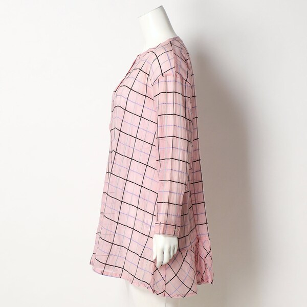 ターシャルビー/【大きいサイズレディース】チェック柄後ろ裾フリル