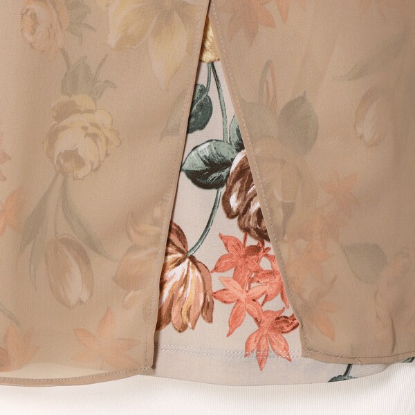 ターシャルビー/【大きいサイズレディース】フラワープリント×シフォン